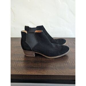 Lucky Brand Bellamy Chelsea Black Suede Ankle Boots - Size 7.5